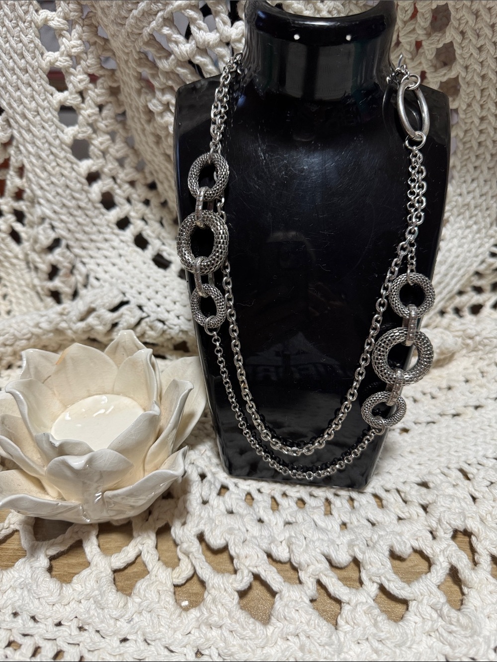 Small Oval Silver Pendant Charm